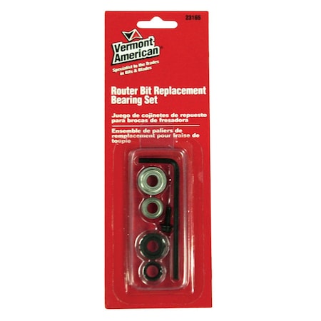 Vermont American Vermont American 1/4 in. D X Multi Size in. X 2 in. L Router Bit Bearing Set 3 pc 23165